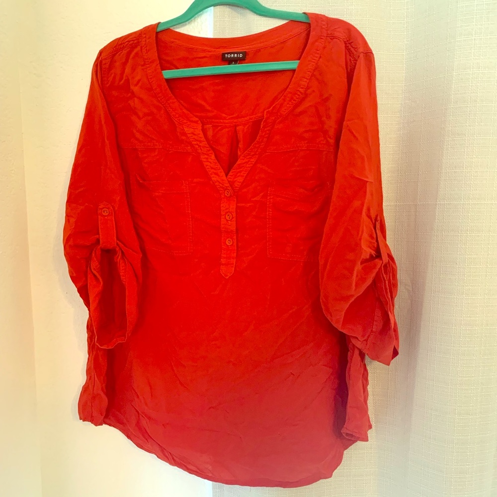 Torrid size 3 orange blouse